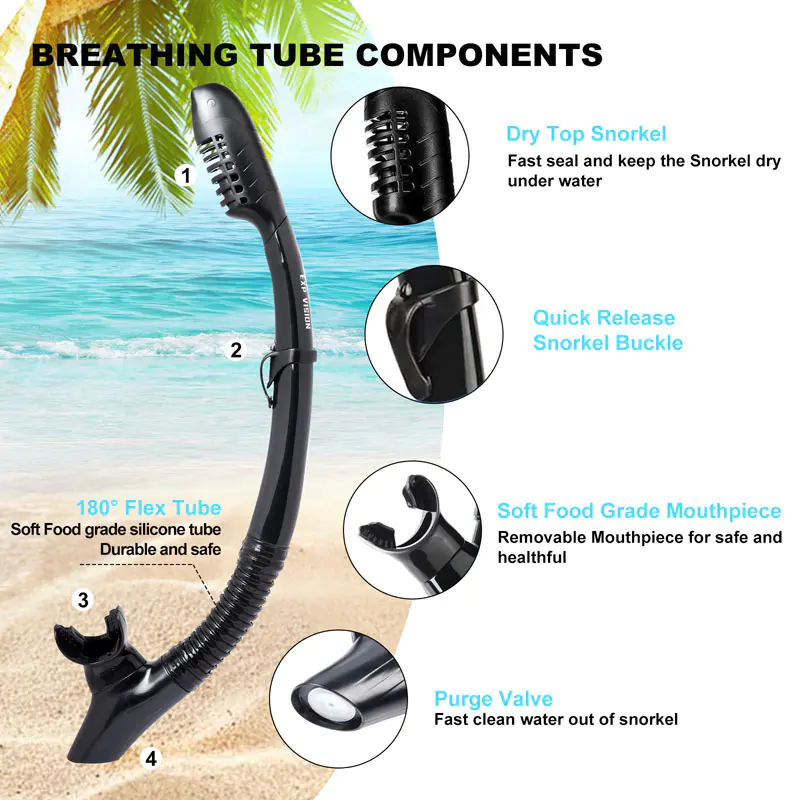 Snorkeling Set With Diving Fins Snorkeling Set With Diving Fins