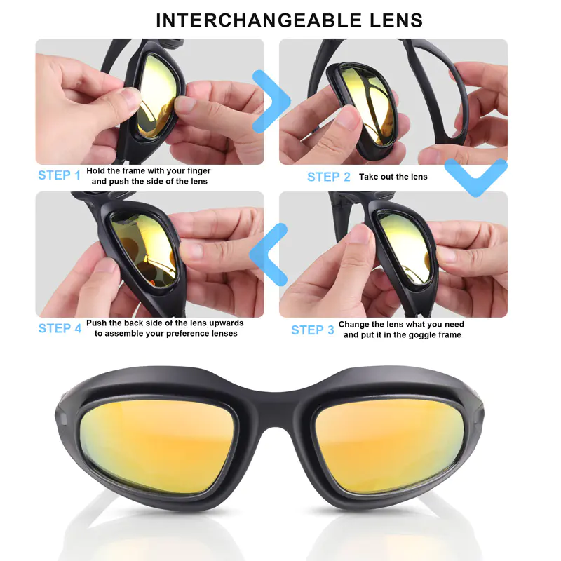 Motorcycle Cycling Glasses With Interchangeable Lens Motorcycle Cycling Glasses With Interchangeable Lens
