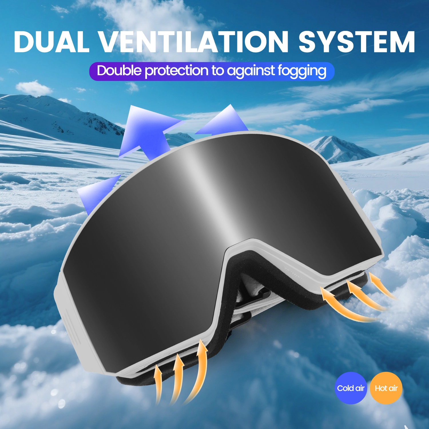 Interchangeable Lens Magnetic Ski Goggles